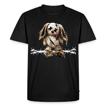 Dark Aesthetics Stuffed Bunny Soft Toy Barbed Wire - Men's Premium Organic T-Shirt - black - Front - Nico (187cm)