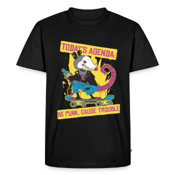Punk For A Day Today's Agenda Be Punk Cause Trouble - Men's Premium Organic T-Shirt - black - Front - Nico (187cm)