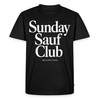 Malle 2026 Sunday Sauf Club 2026 - Men's Premium Organic T-Shirt - black - Front - Nico (187cm)