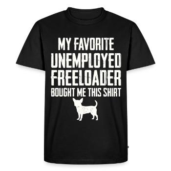 Drôle de Chihuahua Profiteur - T-shirt Premium bio Homme - noir - Devant - Nico (187cm)