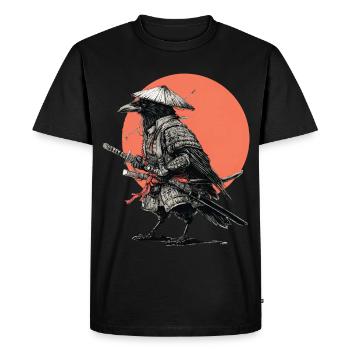 Armure de Samouraï Corbeau - T-shirt Premium bio Homme - noir - Devant - Nico (187cm)