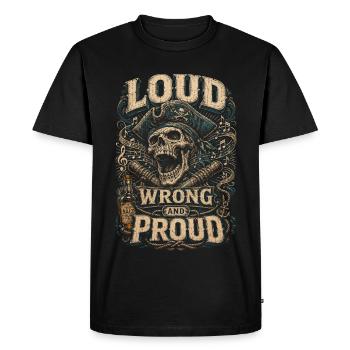 Shanty Choir Sea Salon Songs Loud Wrong And Proud - Men's Premium Organic T-Shirt - black - Front - Nico (187cm)