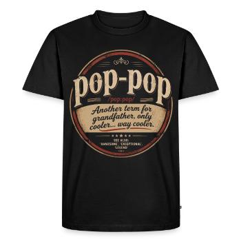 Pop-Pop Definition - Cool and Legendary Grandpa - Men's Premium Organic T-Shirt - black - Front - Nico (187cm)