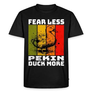 Pekin Duck Peking Duck - Men's Premium Organic T-Shirt - black - Front - Nico (187cm)