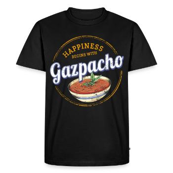 Soupe Gazpacho Chef Rétro Vintage Gourmet Espagne - T-shirt Premium bio Homme - noir - Devant - Nico (187cm)