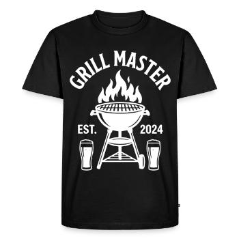 GRILL MASTER EST 2024 Grillmeister - T-shirt Premium bio Homme - noir - Devant - Nico (187cm)