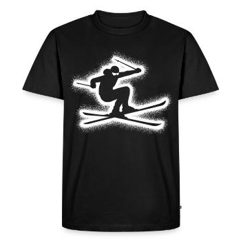Skieurs Garçons Hommes Enfants Ski - T-shirt Premium bio Homme - noir - Devant - Nico (187cm)