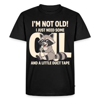 Not Old Just Need Duct Tape - Men's Premium Organic T-Shirt - black - Front - Nico (187cm)
