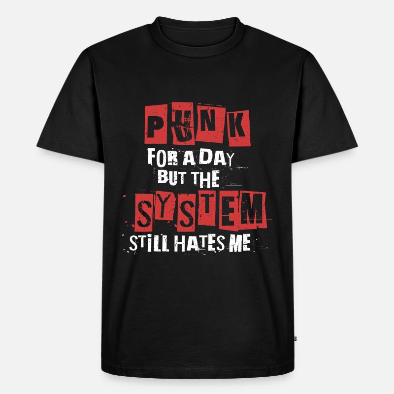 Punk For A Day - Männer Premium Bio T-Shirt - Schwarz