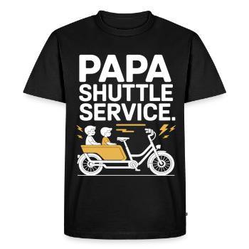 Papa Shuttle Service Vélo cargo Papa - T-shirt Premium bio Homme - noir - Devant - Nico (187cm)