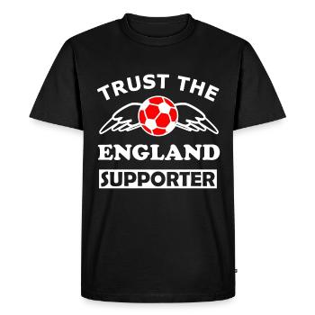 England Fansupporter Wingball - Men's Premium Organic T-Shirt - black - Front - Nico (187cm)