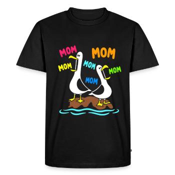Maman Mouette Drôle Maman Mouettes Humour de la fête des mères - T-shirt Premium bio Homme - noir - Devant - Nico (187cm)