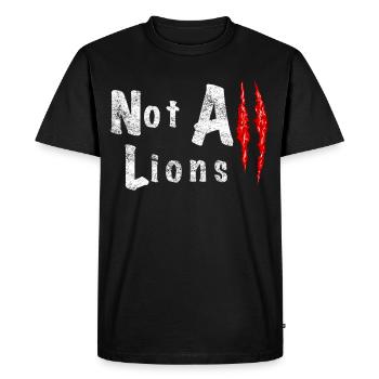 Not All Lions 2... - T-shirt Premium bio Homme - noir - Devant - Nico (187cm)