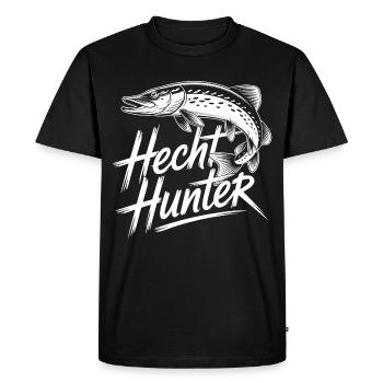 Pike Angler - Men's Premium Organic T-Shirt - black - Front - Nico (187cm)