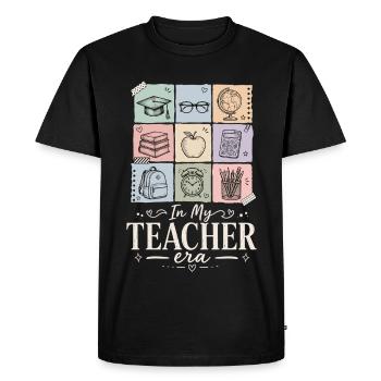Chemise scolaire de l’ère des enseignants - T-shirt Premium bio Homme - noir - Devant - Nico (187cm)
