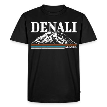 Alaska Denalis National Park Retro - Men's Premium Organic T-Shirt - black - Front - Nico (187cm)