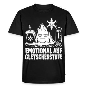 Emotional at glacier level - Men's Premium Organic T-Shirt - black - Front - Nico (187cm)