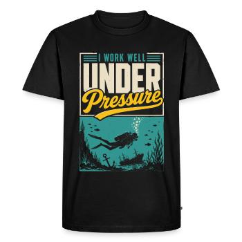 Maillot de plongée sous pression - T-shirt Premium bio Homme - noir - Devant - Nico (187cm)