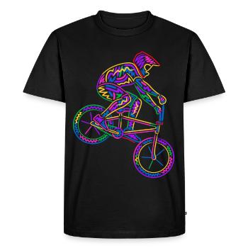 BMX Vélo Garçons colorés Vélo BMX Kids - T-shirt Premium bio Homme - noir - Devant - Nico (187cm)