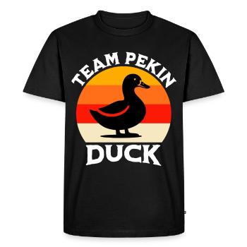 Team Peking Duck - Men's Premium Organic T-Shirt - black - Front - Nico (187cm)