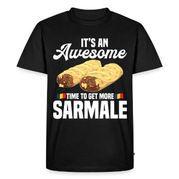 Cuisine Sarmale Plat gastronomique Snack serbe - T-shirt Premium bio Homme - noir - Devant - Nico (187cm)