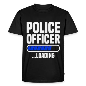  Police Officer loading Police School Grad Police - Men's Premium Organic T-Shirt - black - Front - Nico (187cm)