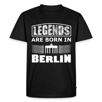 Legends from Berlin - Men's Premium Organic T-Shirt - black - Front - Nico (187cm)