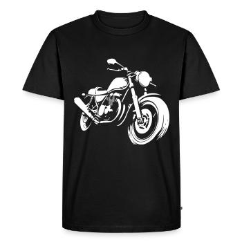 Motard Motard - T-shirt Premium bio Homme - noir - Devant - Nico (187cm)