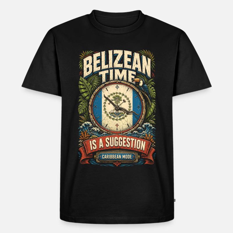 Belize Belizean Root - Men's Premium Organic T-Shirt - black