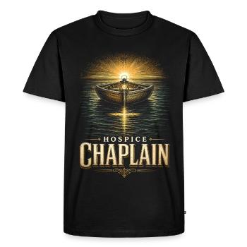 Aumônier, clerc, pasteur, prêtre en hospice - T-shirt Premium bio Homme - noir - Devant - Nico (187cm)