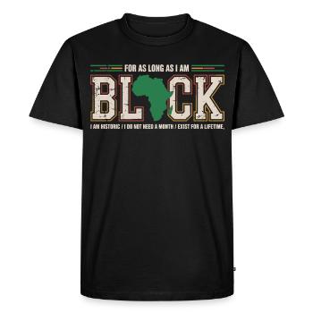 Fierté Afro Black History Month Vintage - T-shirt Premium bio Homme - noir - Devant - Nico (187cm)