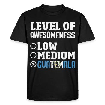 Guatemala Flag T-Shirt Pride & Home Chapín - Men's Premium Organic T-Shirt - black - Front - Nico (187cm)