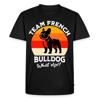Team French Bulldog - Men's Premium Organic T-Shirt - black - Front - Nico (187cm)