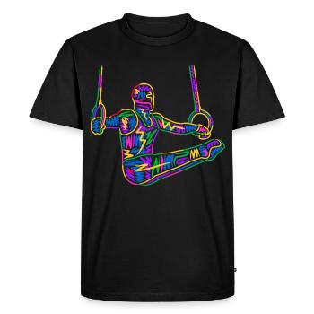 Gymnastique Gymnastique Gymnastique de ring Gymnastique colorée Gymnastique masculine - T-shirt Premium bio Homme - noir - Devant - Nico (187cm)