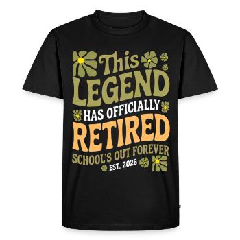 teacher Retirement Gifts for Teachers Retirement - T-shirt Premium bio Homme - noir - Devant - Nico (187cm)
