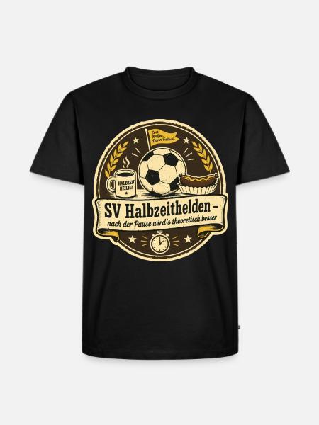 SV Halbzeithelden - Männer Premium Bio T-Shirt - Schwarz