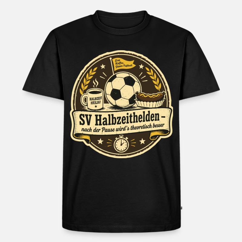 SV Halbzeithelden - Männer Premium Bio T-Shirt - Schwarz