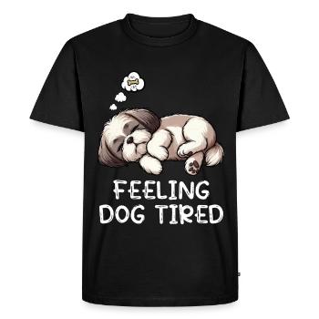Se sentir fatigué Shih tzu Shih tzus Shih tzu Hund - T-shirt Premium bio Homme - noir - Devant - Nico (187cm)