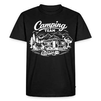 Camping Team Wagon - Men's Premium Organic T-Shirt - black - Front - Nico (187cm)