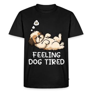 Se sentir fatigué Shih tzu Shih tzus Shih tzu Hund - T-shirt Premium bio Homme - noir - Devant - Nico (187cm)