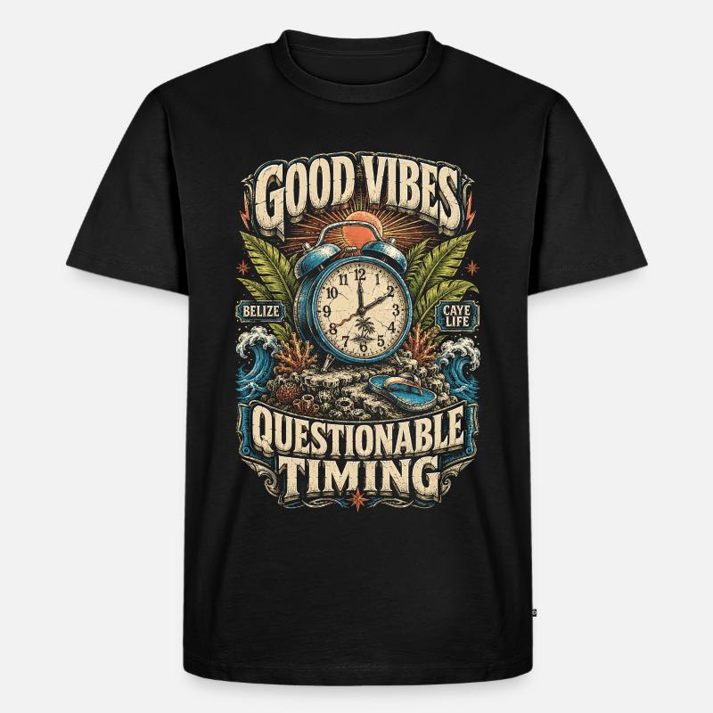 Belize Belizean Root Questionable Timing - Men's Premium Organic T-Shirt - black