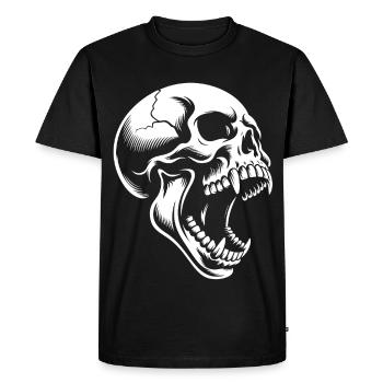 Le Crâne Hurlant - T-shirt Premium bio Homme - noir - Devant - Nico (187cm)