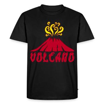 Volcan en éruption - T-shirt Premium bio Homme - noir - Devant - Nico (187cm)