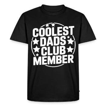Papa le plus cool - T-shirt Premium bio Homme - noir - Devant - Nico (187cm)