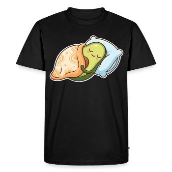 Avocado Sleeping - Men's Premium Organic T-Shirt - black - Front - Nico (187cm)