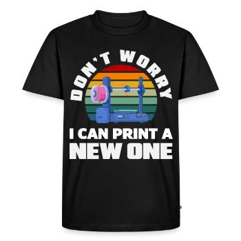Ne t’inquiète pas, je peux imprimer une nouvelle impression 3D - T-shirt Premium bio Homme - noir - Devant - Nico (187cm)