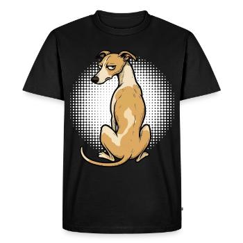 Whippet Greyhound Whippets Propriétaire de lévrier - T-shirt Premium bio Homme - noir - Devant - Nico (187cm)