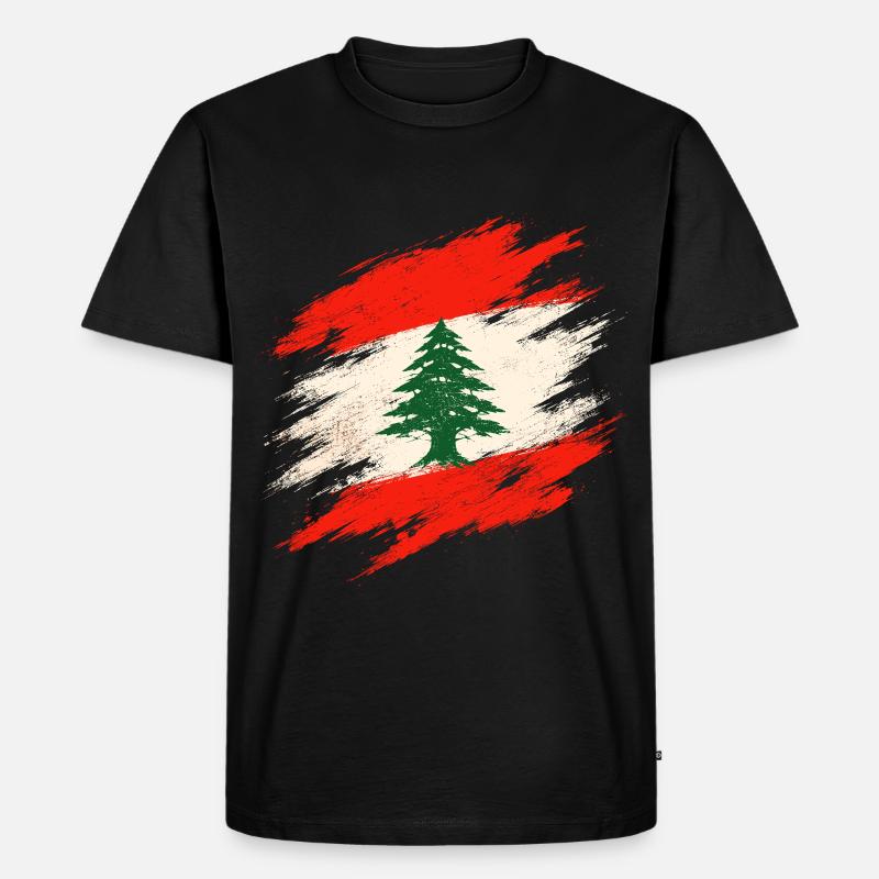 Libanon Libanese - Männer Premium Bio T-Shirt - Schwarz