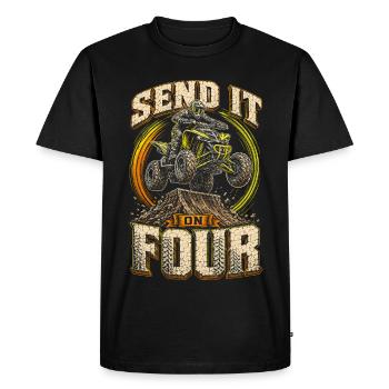 ATV Quad Conduisant Quad Quad Riders Marathon Envoient le Quad On Four - T-shirt Premium bio Homme - noir - Devant - Nico (187cm)