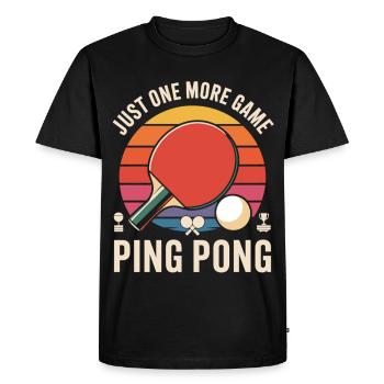 T-shirt de ping-pong Juste un match de plus - T-shirt Premium bio Homme - noir - Devant - Nico (187cm)
